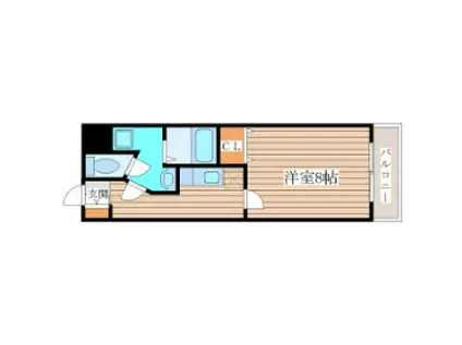 リヴィエール仙台西(1K/3階)の間取り写真