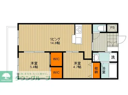 中町2丁目メゾン(2LDK/2階)の間取り写真