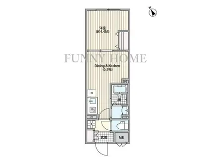 エルファーロ三軒茶屋VI(1DK/2階)の間取り写真