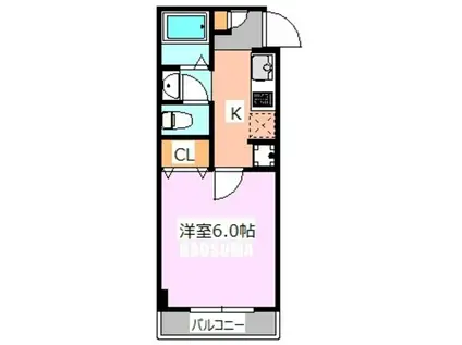 シェルマン・ドミール(1K/3階)の間取り写真