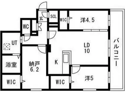 ヴィレッジ表参道(3LDK/2階)の間取り写真