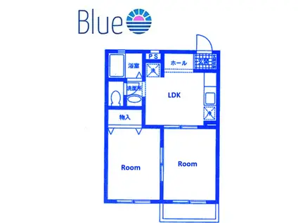 サンアルエット(2DK/1階)の間取り写真