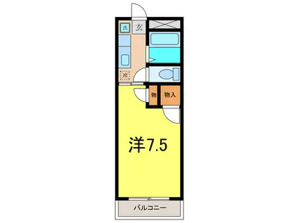コーベイル(1K/2階)の間取り写真