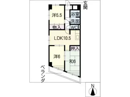 ルミエール日進I(3LDK/3階)の間取り写真