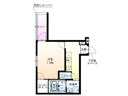 フジパレス堺諏訪森サウス(1K/2階)の間取り写真