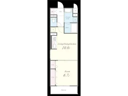 アーバンコート小山(1LDK/3階)の間取り写真