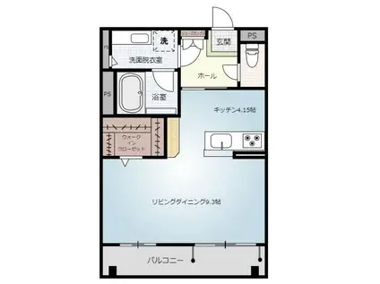 ベル・パティオ(ワンルーム/3階)の間取り写真