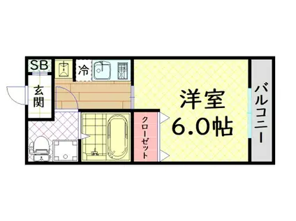 レオンコンフォート難波(1K/3階)の間取り写真