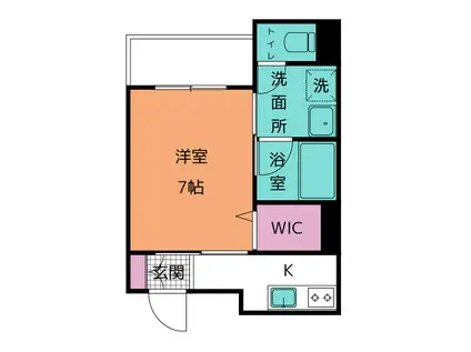 CASA LA・LUCE(1K/1階)の間取り写真