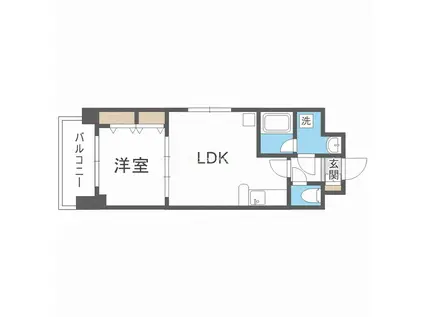 アーバネックス福島(1LDK/3階)の間取り写真