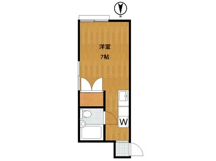 10FLATS(ワンルーム/2階)の間取り写真