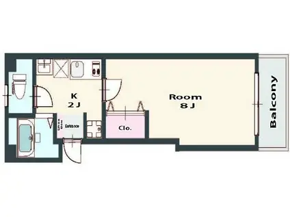 スゥート・ビレッジ三ノ輪II(1K/5階)の間取り写真