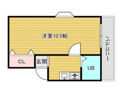 グリーンエクセル(1K/2階)の間取り写真