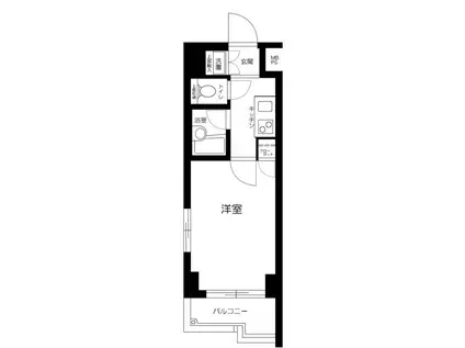 ルーブル西馬込弐番館(1K/5階)の間取り写真