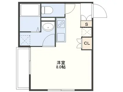 ラフィーネTATEIWA(ワンルーム/1階)の間取り写真