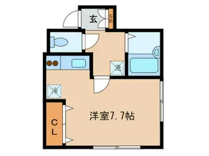 エスポア北砂(1K/2階)の間取り写真