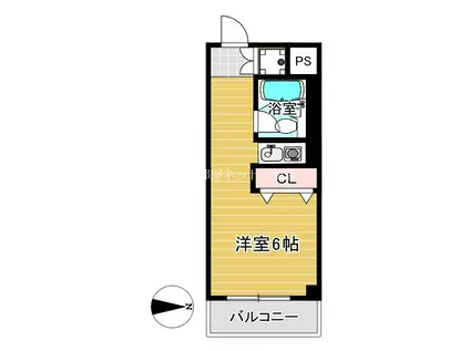 GSハイム中之島(ワンルーム/2階)の間取り写真