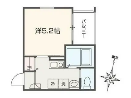 MELLAS大泉学園(1K/2階)の間取り写真