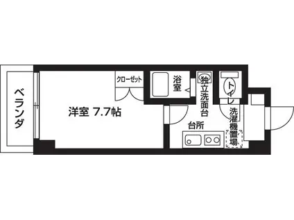 春秋ドミトリー(1K/2階)の間取り写真