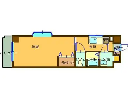 アルテッツァ紺屋町(1K/3階)の間取り写真