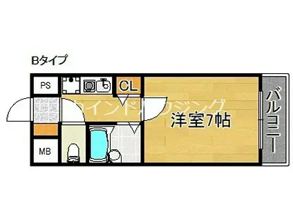 Sエーデルメタレ(1K/3階)の間取り写真