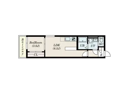 CIELO LINDO新瑞橋(1LDK/1階)の間取り写真