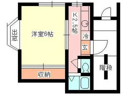 MUハイム陽輪台(1K/1階)の間取り写真