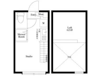 ハーモニーテラス上高井戸IV(ワンルーム/1階)の間取り写真