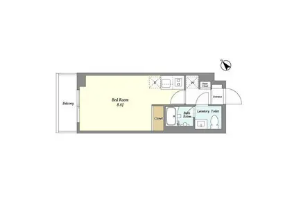 オープンブルーム和光(ワンルーム/2階)の間取り写真