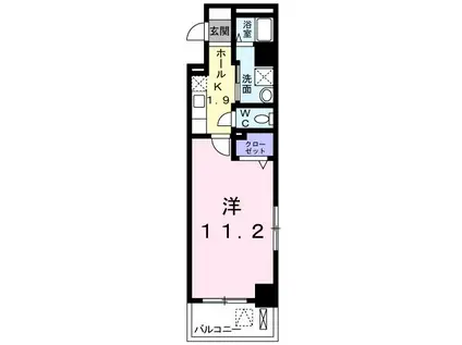 グリシナ(1K/5階)の間取り写真