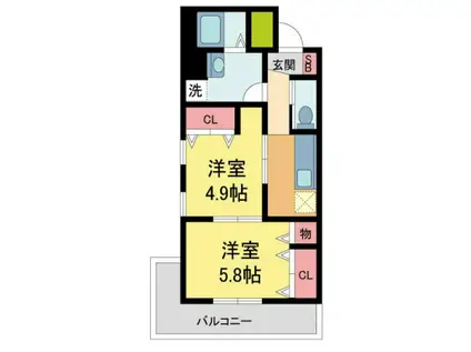 NOMURA(2K/4階)の間取り写真