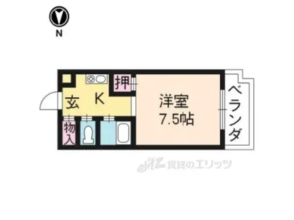 ビューラー山口(1K/2階)の間取り写真