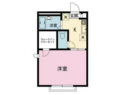 パンテール高舟(1K/1階)の間取り写真