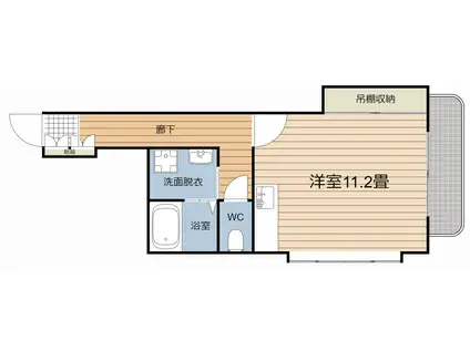 アーバンハウスY&M(ワンルーム/2階)の間取り写真