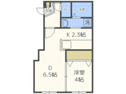 ブランノワールインセンス(1LDK/3階)の間取り写真