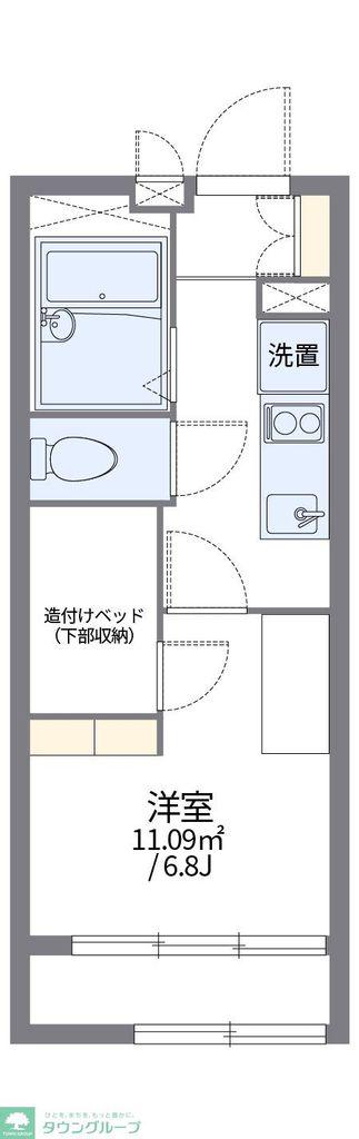 レオパレスウィズユー(1K/2階)の間取り写真