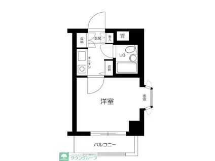 クリオ鵜の木壱番館(1K/1階)の間取り写真