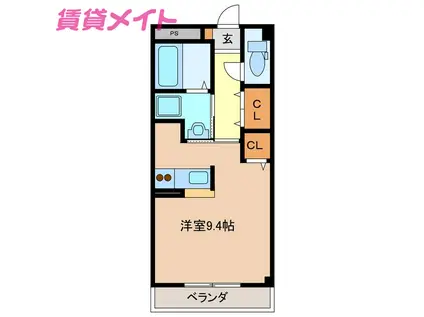 WJガーデン亀山(ワンルーム/4階)の間取り写真