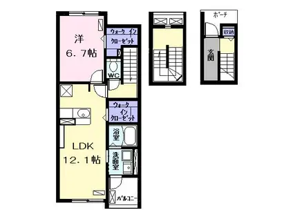 フレシール(1LDK/3階)の間取り写真