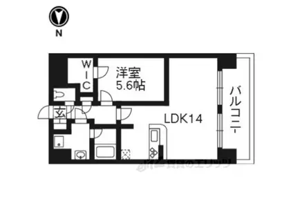 プレサンス京大前108(1LDK/1階)の間取り写真