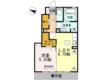 ステラII101(1LDK/1階)の間取り写真