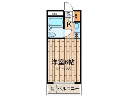 SANPOH東が丘(ワンルーム/1階)の間取り写真