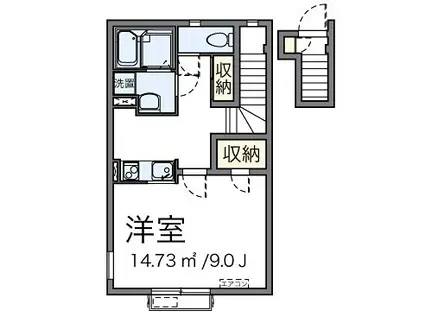 大泉学園町レジデンス(1K/2階)の間取り写真
