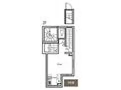 ポルトグランデ目黒かむろ坂(ワンルーム/2階)の間取り写真