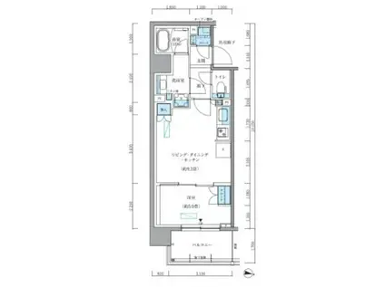 パークアクシス新大橋(1LDK/5階)の間取り写真