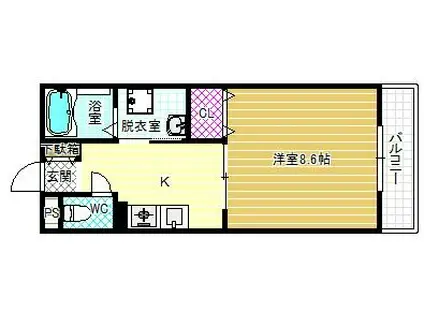 プロスペラーレ(1K/3階)の間取り写真