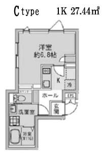 FABRIC蒲田ウエスト RESIDENCE(1K/5階)の間取り写真