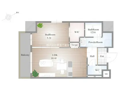 VIVERE呉服(1LDK/3階)の間取り写真