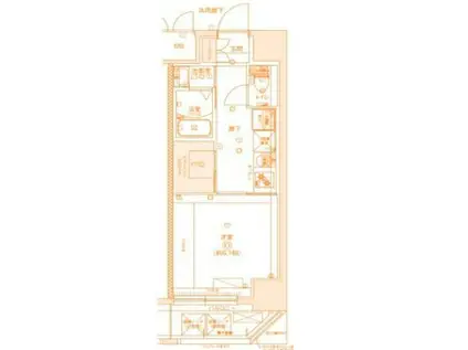 クレストタップ神戸三宮(1K/4階)の間取り写真