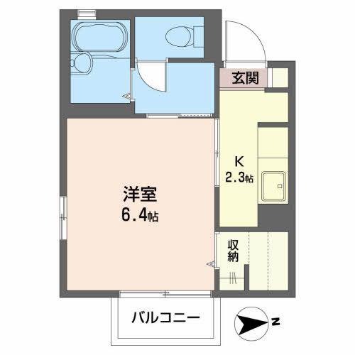 エクセルSHIMA(1K/2階)の間取り写真